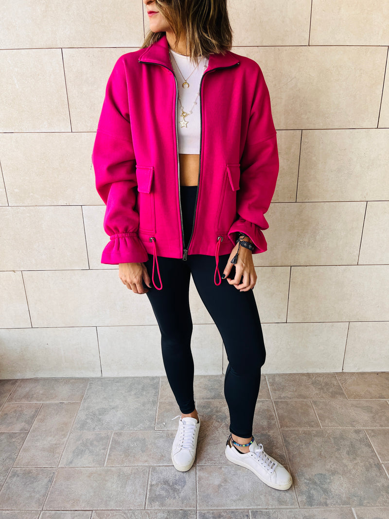 Fuchsia Lead The Way Fleece Line Jacket