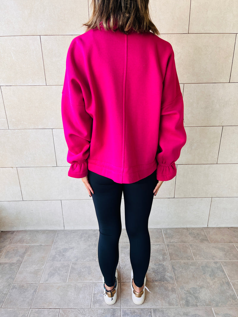 Fuchsia Lead The Way Fleece Line Jacket