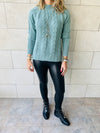 Mint Nordic Cable Pullover