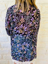 Purple Floral Chiffon Tribal Kimono