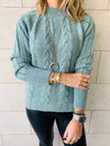 Mint Nordic Cable Pullover