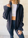 Black Lead The Way Fleece Line Jacket