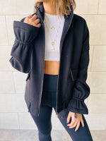 Black Lead The Way Fleece Line Jacket