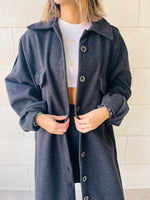 Black All About Oversize Felt Jacket