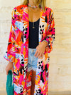 Fuchsia Tropical Kimono
