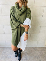 Olive Colour Block Tunic