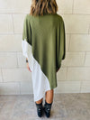 Olive Colour Block Tunic