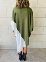 Olive Colour Block Tunic