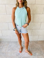 Baby Blue Handkerchief Top