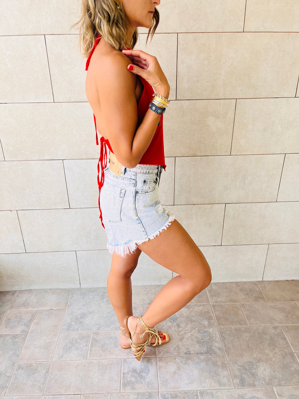 Red Handkerchief Top