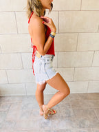 Red Handkerchief Top