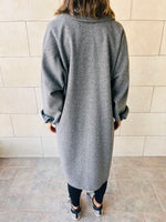 Grey All About Oversize Felt Jacket