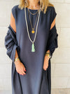 Green Pearl Tassel Necklace