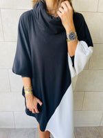 Black Colour Block Tunic