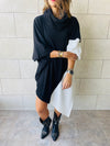 Black Colour Block Tunic