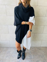 Black Colour Block Tunic
