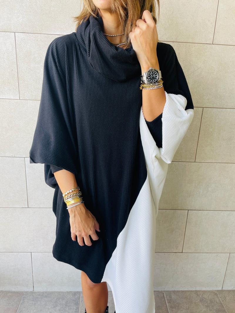 Black Colour Block Tunic