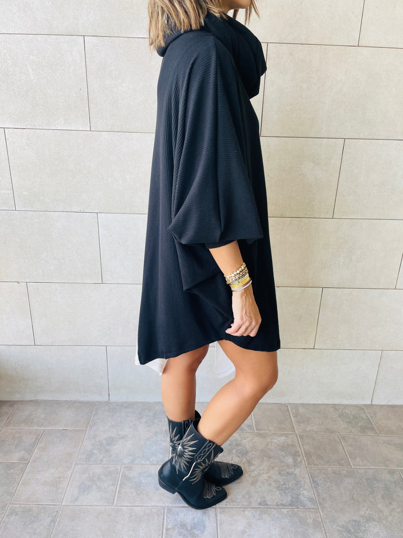 Black Colour Block Tunic