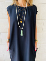 Green Pearl Tassel Necklace