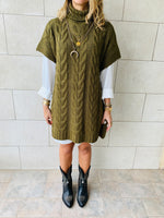 Olive Kate Cable Poncho