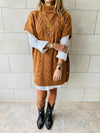 Rust Kate Cable Poncho