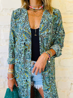 Longline Paisley Kimono