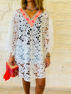 White Zakynthos Poncho
