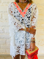 White Zakynthos Poncho