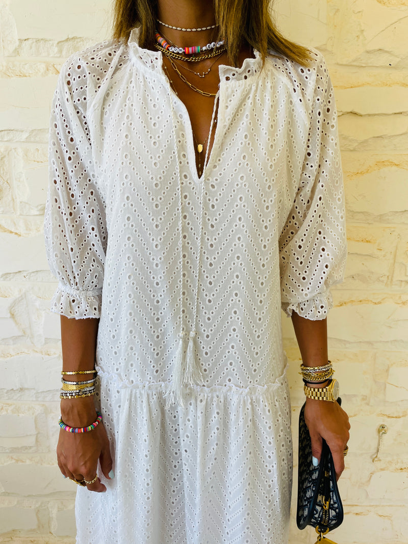 White Anglaise Dress