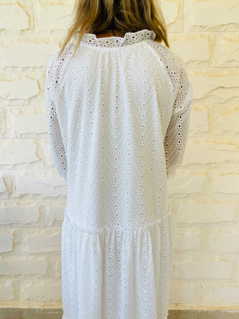 White Anglaise Dress