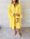 Yellow Pinstripe Stroll Dress