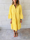 Yellow Pinstripe Stroll Dress
