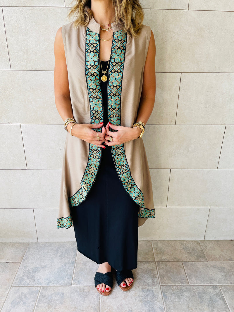Beige Arabian Night Vest