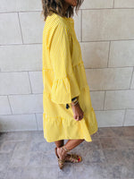 Yellow Pinstripe Stroll Dress