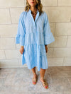 Blue Pinstripe Stroll Dress