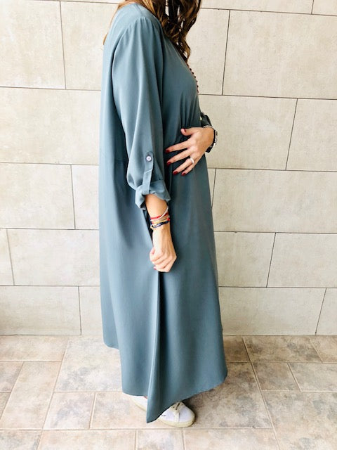 Grey Ramadan Maxi Dress