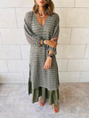 Olive Luxe Mesh Maxi Dress