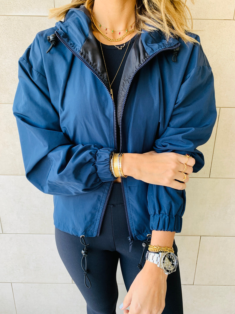 Navy Waterproof Hoodie