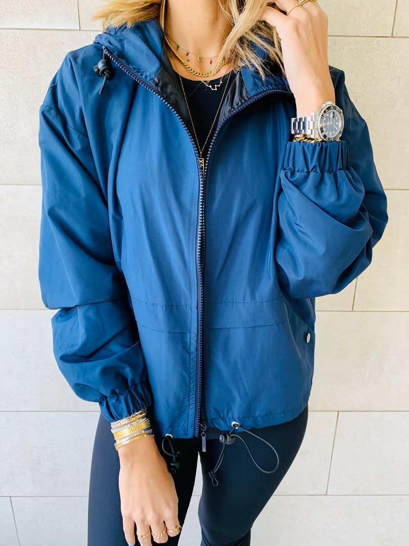 Navy Waterproof Hoodie
