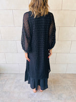 Black Luxe Mesh Maxi Dress