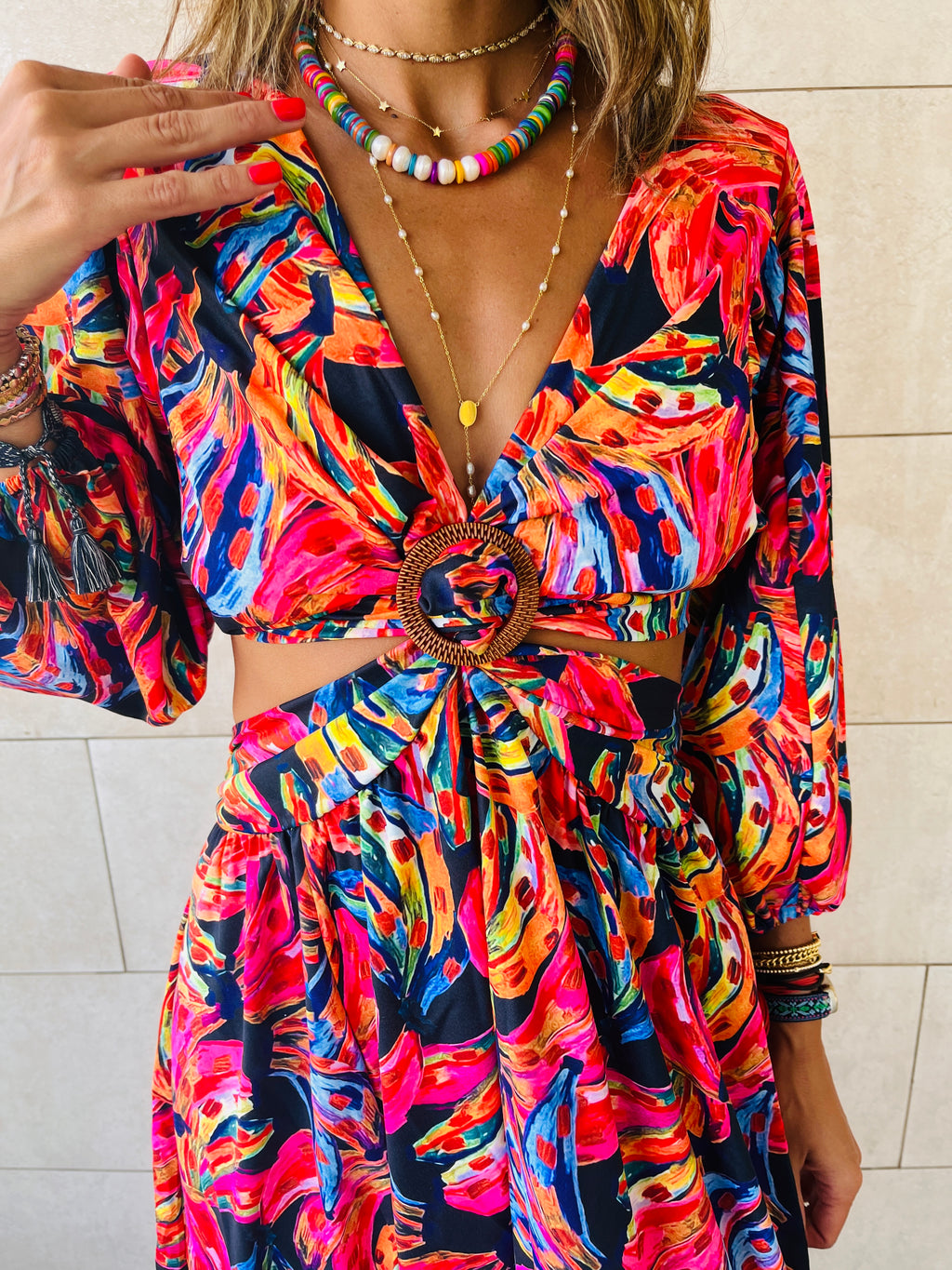 Havana Backless Cutout Dress