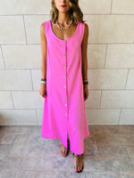 Pink Gypsy Linen Dress