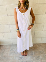 White Gypsy Linen Dress