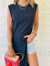 Black Open Side Top