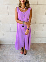 Lilac Gypsy Linen Dress