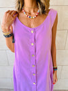 Lilac Gypsy Linen Dress