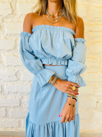 2 Piece Blue Poplin Set