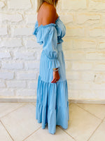 2 Piece Blue Poplin Set