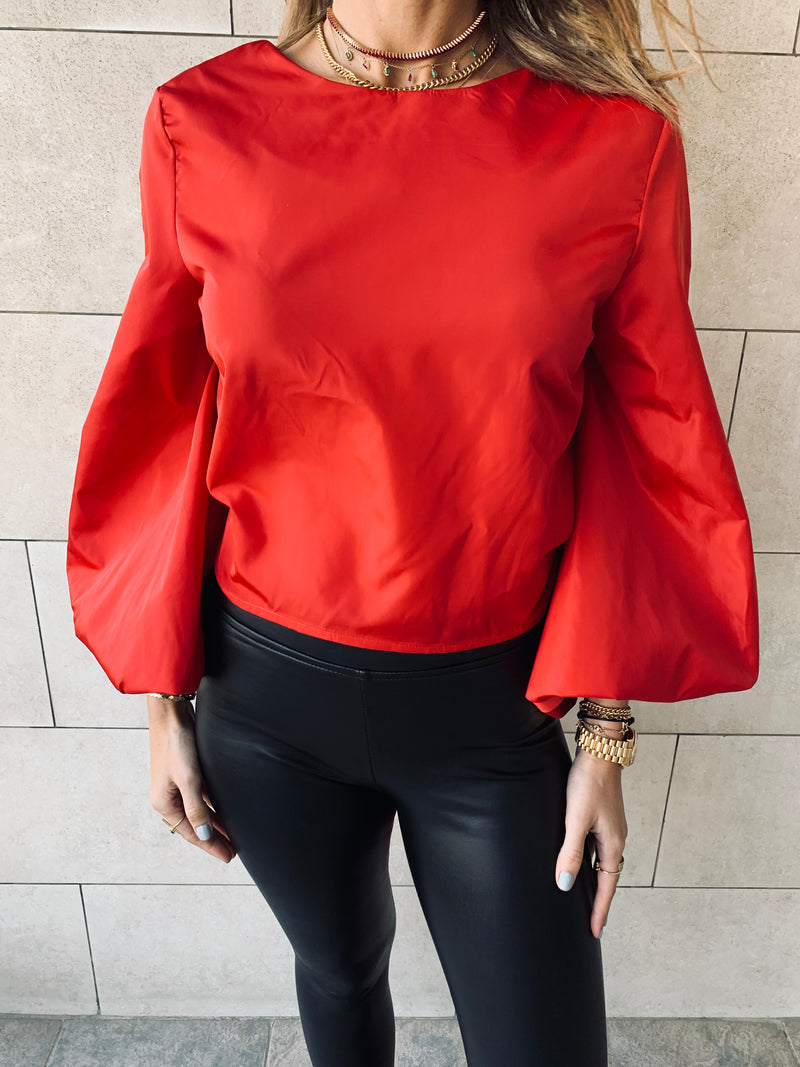 Rouge Bow Back Top
