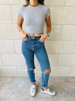 Black & Grey Crew Crop Set